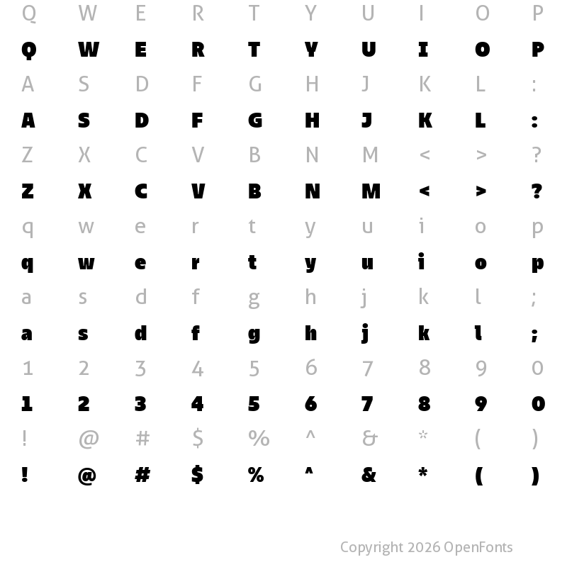 Character Map of TT Fellows Trial Black