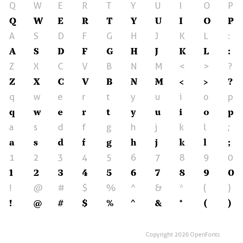 Character Map of TT Tricks Stencil Trl XBd