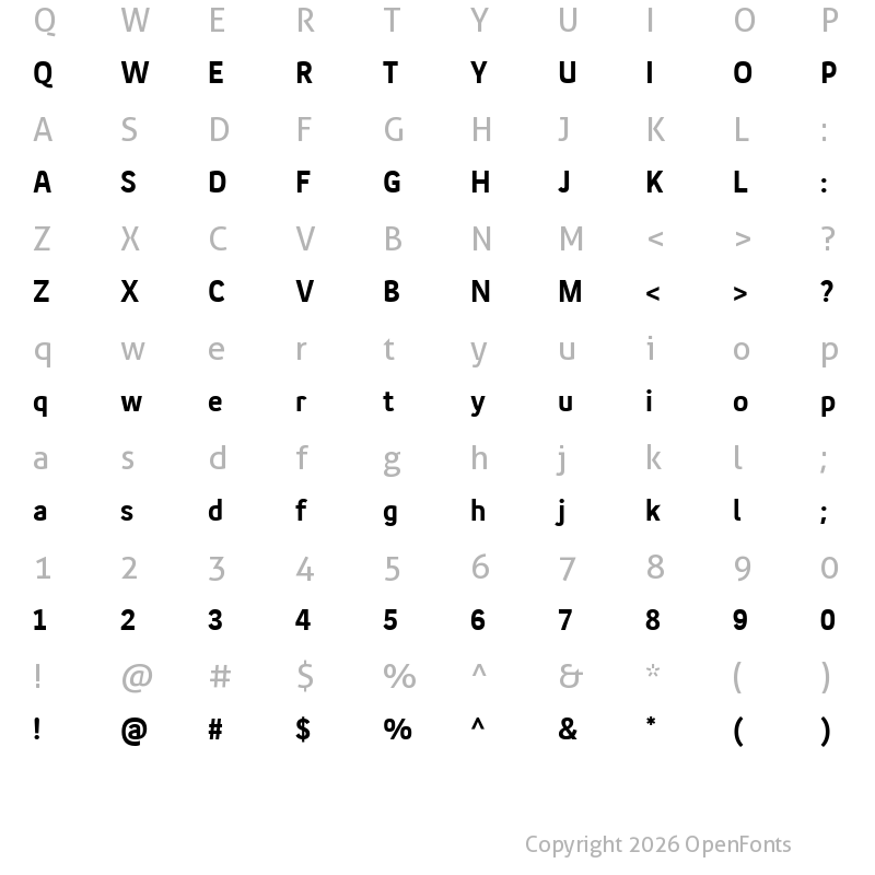 Character Map of Turkcell Satura Bold