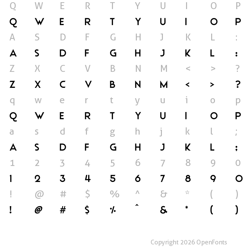 Character Map of Ubiquitous Regular