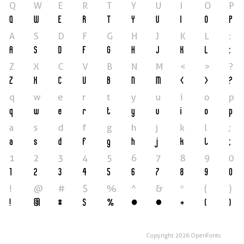 Character Map of Ulisson Regular
