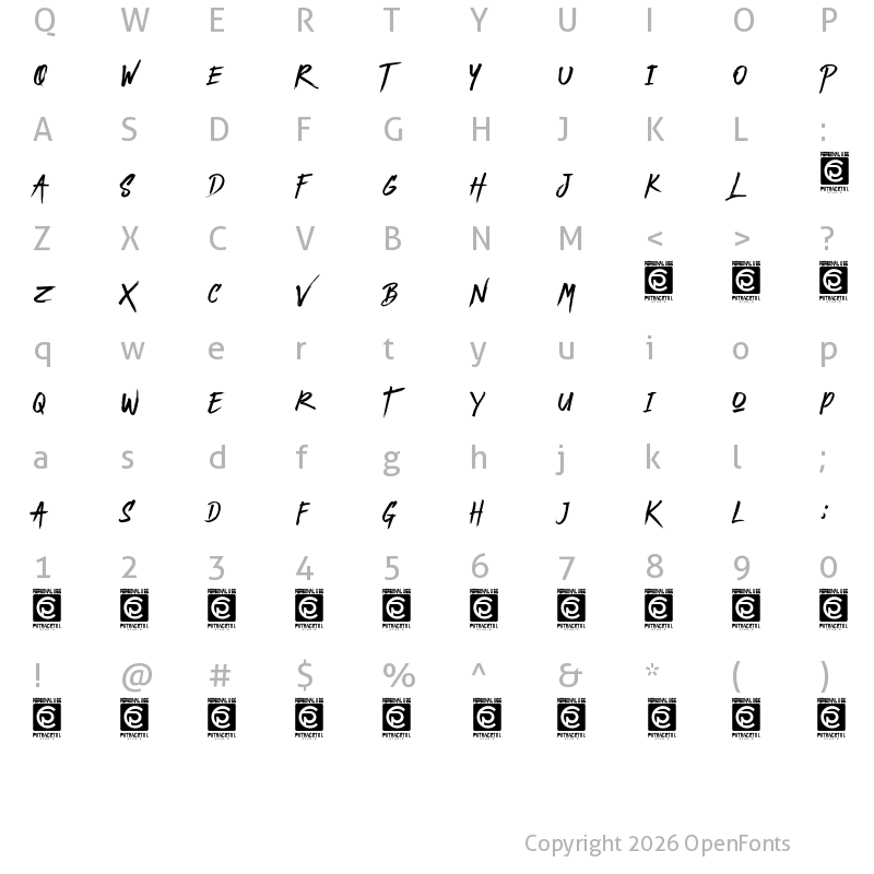 Character Map of ULTIMATE SLAYER Regular