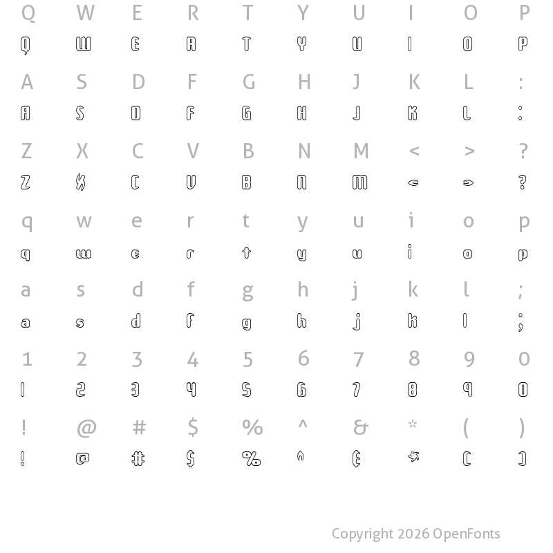 Character Map of Unexplored Galaxies O (BRK) Regular