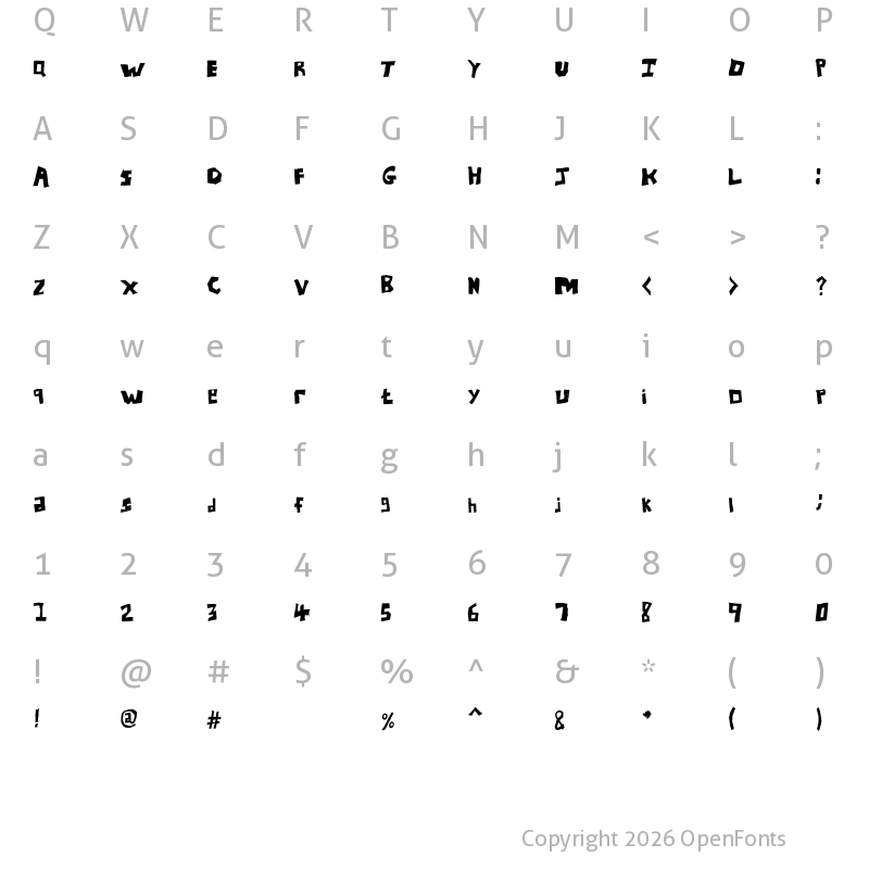 Character Map of UNLtd Bold