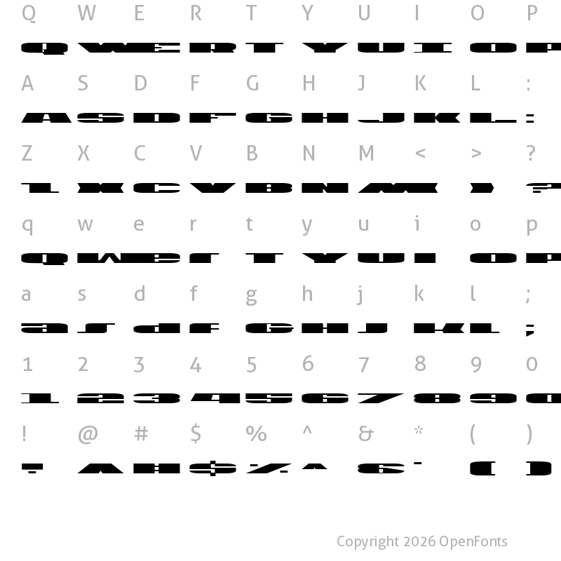 Character Map of U.S.A. Expanded Expanded