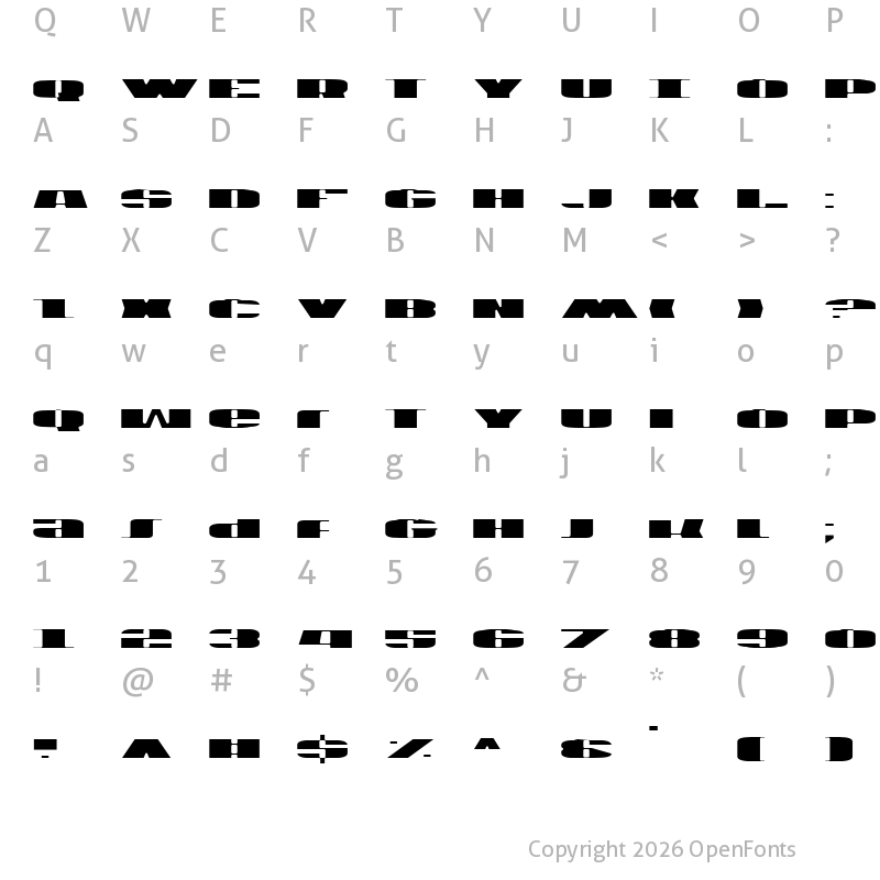 Character Map of U.S.A. Light Light