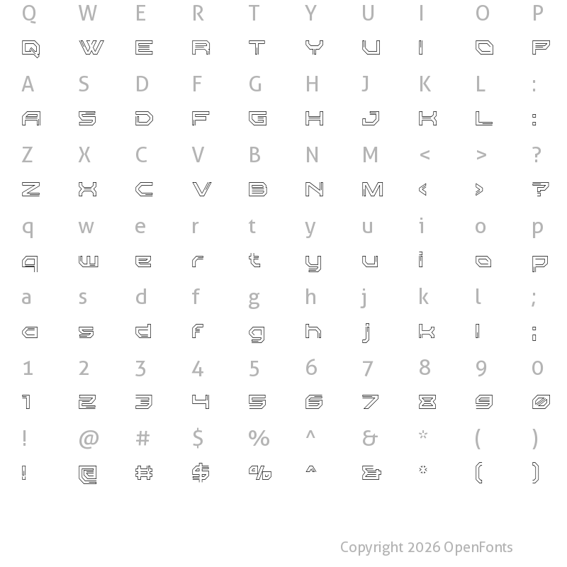 Character Map of Used Servers Regular