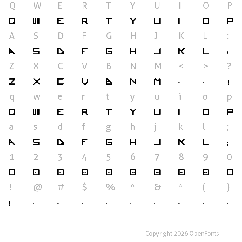 Character Map of Ustura Regular