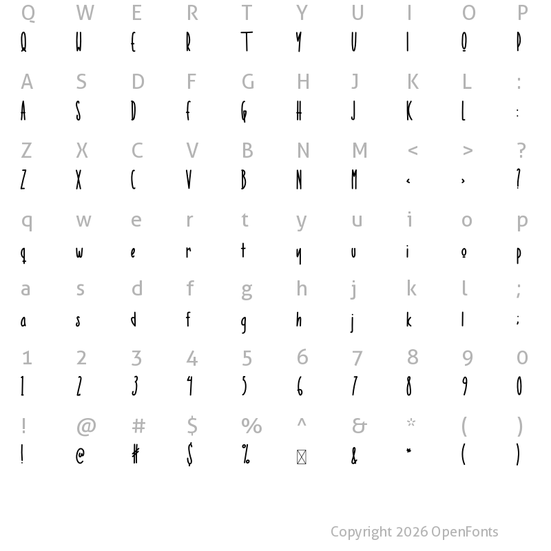 Character Map of Valentines Day Regular