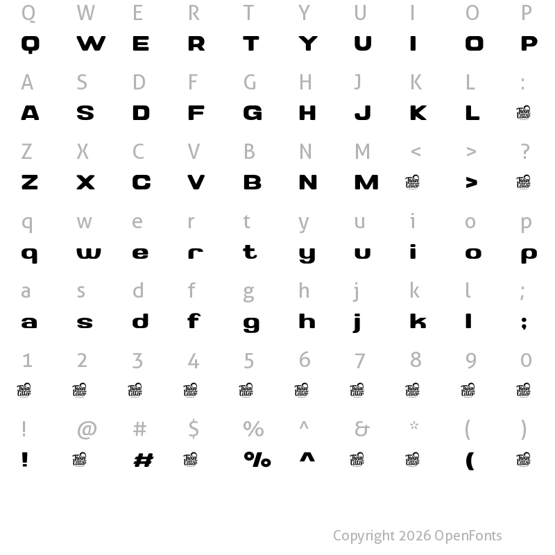 Character Map of Valonik Personal Use Semi Bold