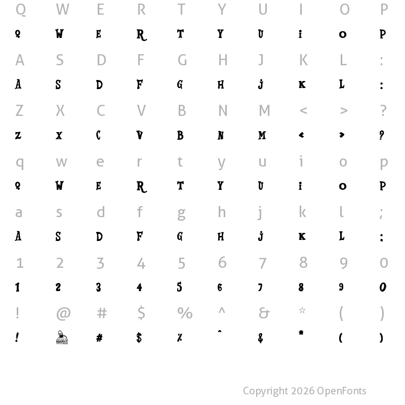 Character Map of Vamos por la parejita Regular