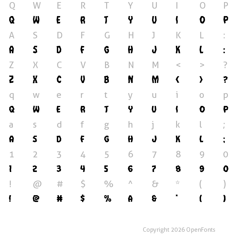 Character Map of Vampire Bride Regular