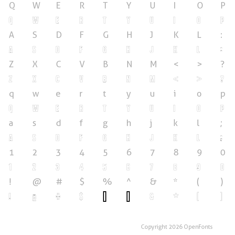 Character Map of Vanchrome Edge