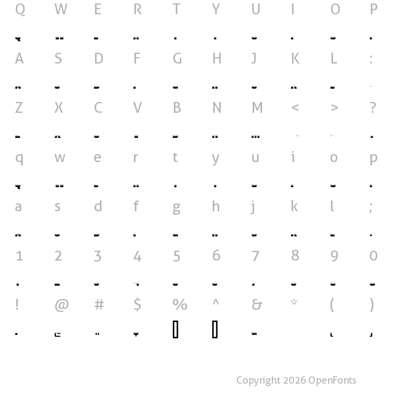 Character Map of Vanchrome Ground
