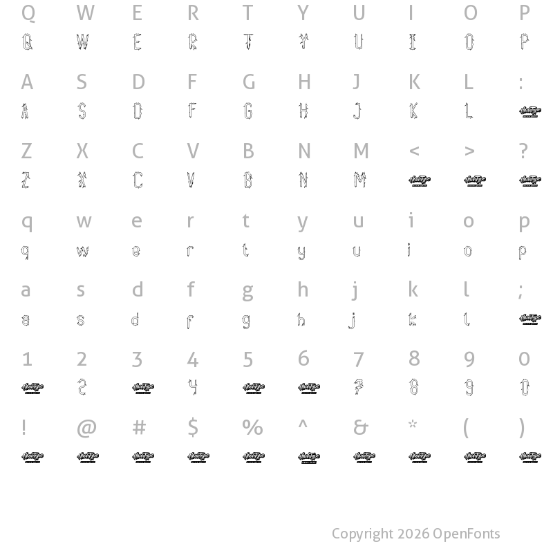 Character Map of Vaulcate Demo Outline