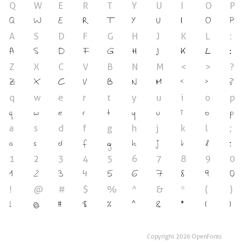 Character Map of Vavont Medium