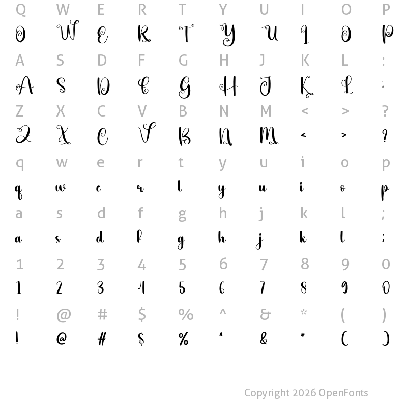 Character Map of Vegan Regular