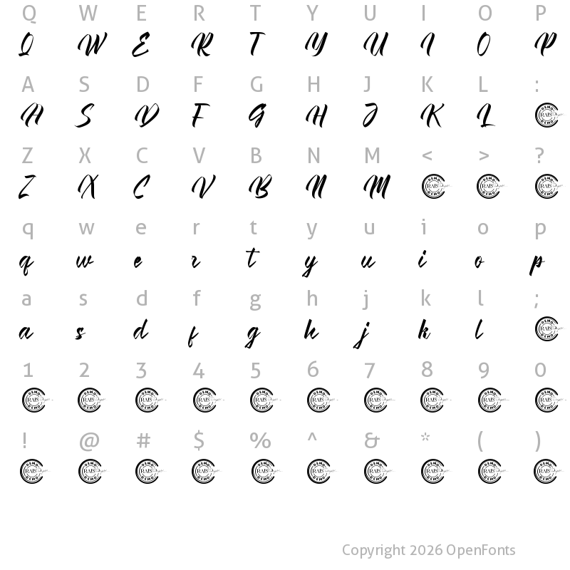 Character Map of Venneta Demo Regular