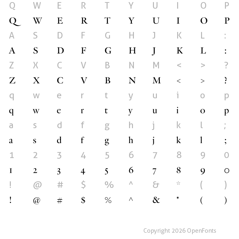 Character Map of Verdigris MVB Pro Big Bold