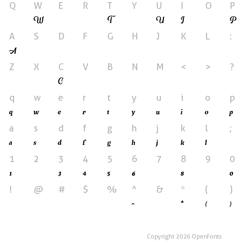 Character Map of Versica ?