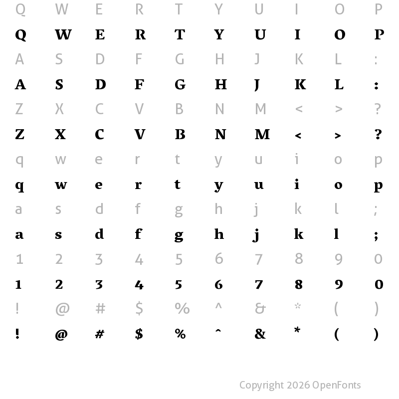 Character Map of Vesper Devanagari Libre Heavy