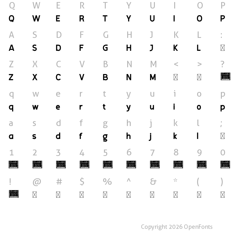 Character Map of Viable Logic Personal Use
