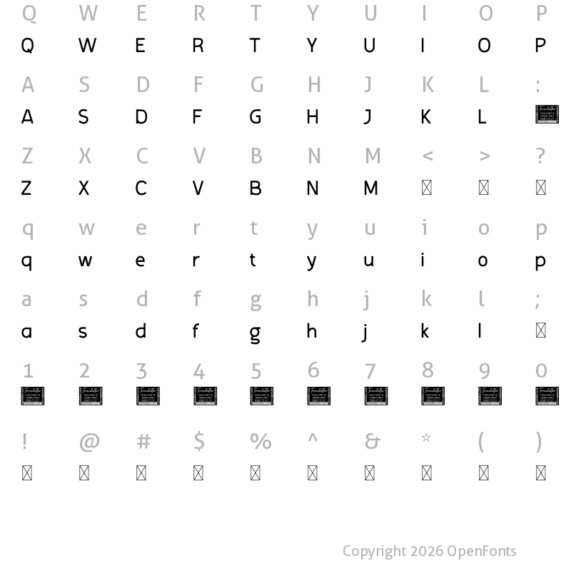 Character Map of Viable Logic Thin Personal Use