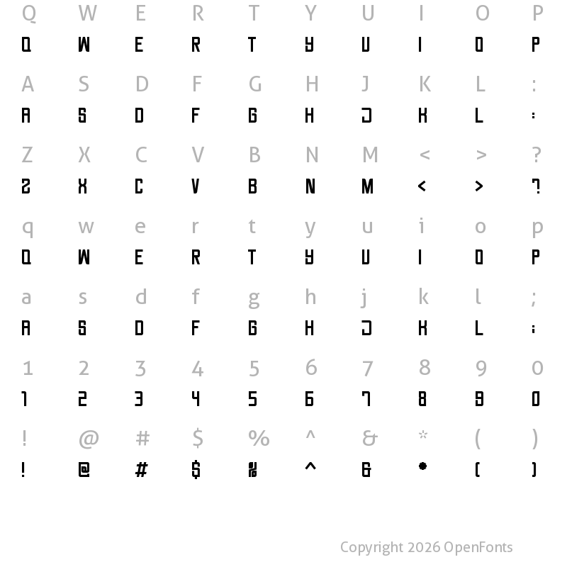 Character Map of Viante Bold