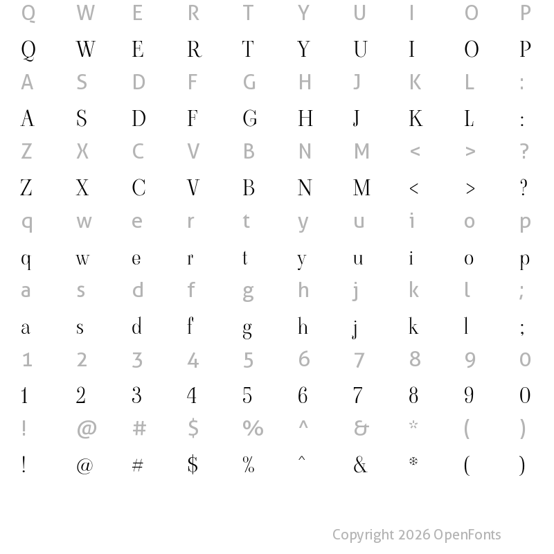 Character Map of Viaoda Libre Regular