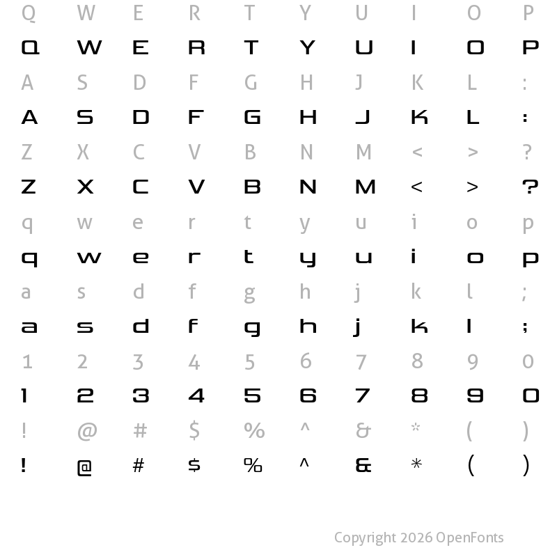 Character Map of Vipnagorgialla Regular