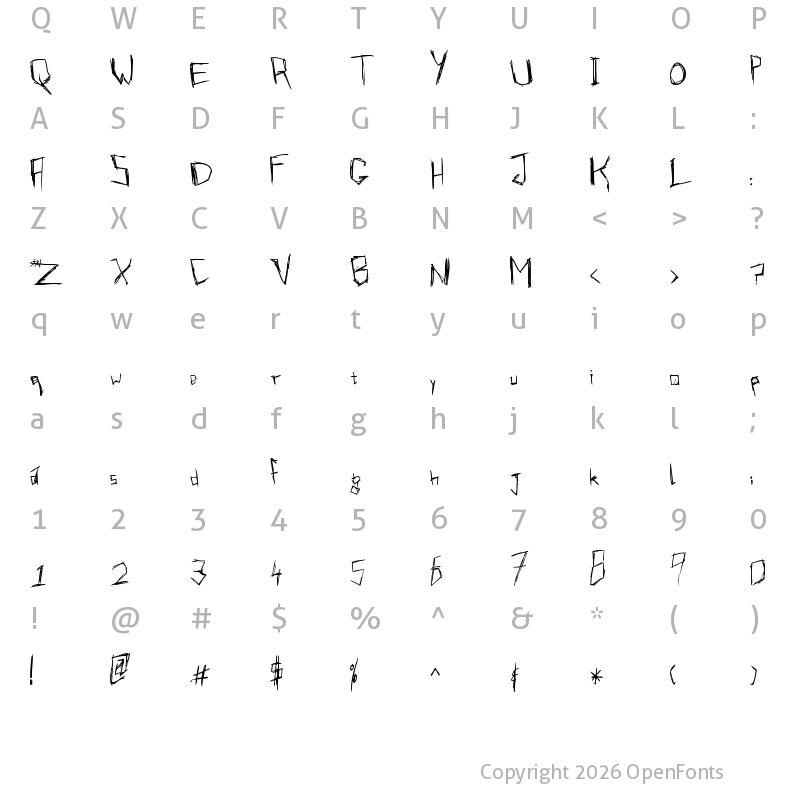 Character Map of virmeen t'kirrrl Regular
