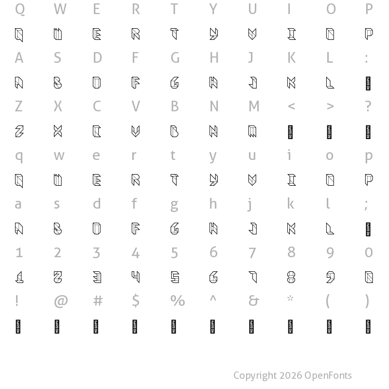 Character Map of Vitreous Heavy