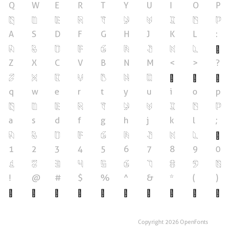 Character Map of Vitreous Light