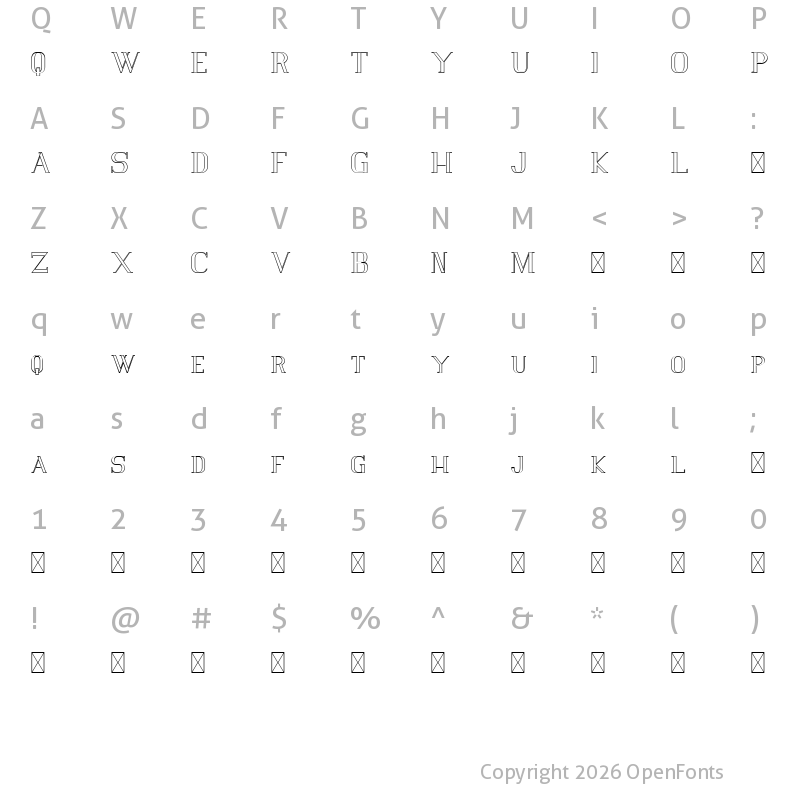 Character Map of Vlorens Flower DEMO Outline