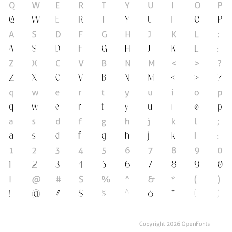 Character Map of Volianchy Regular