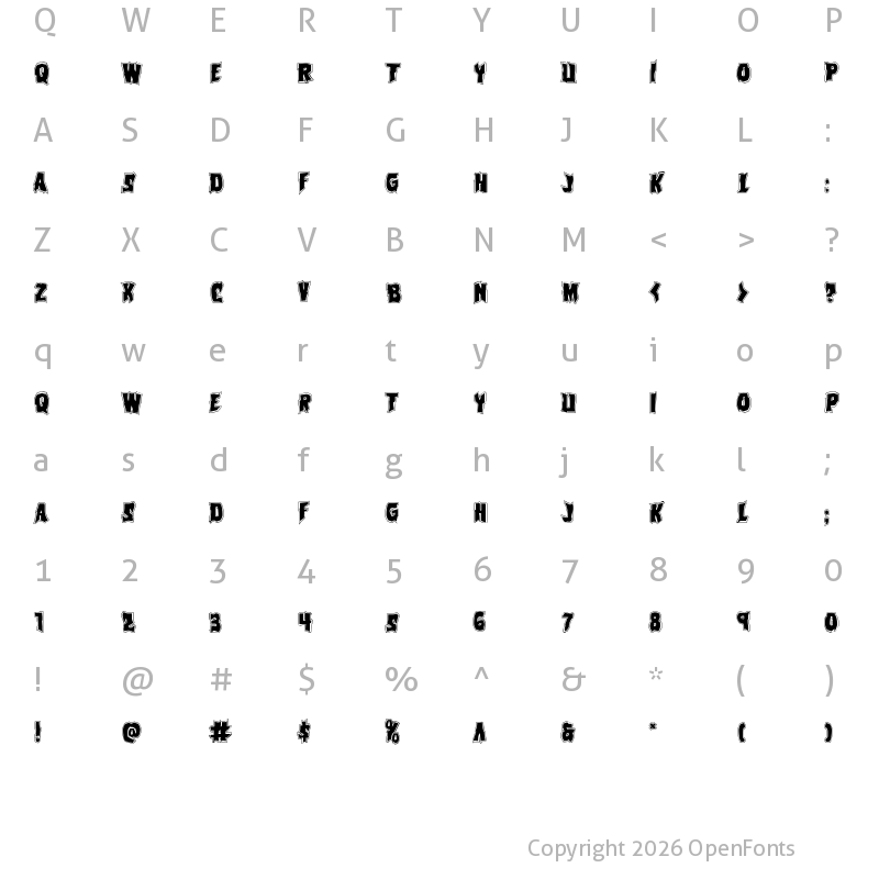 Character Map of Vorvolaka Academy Regular