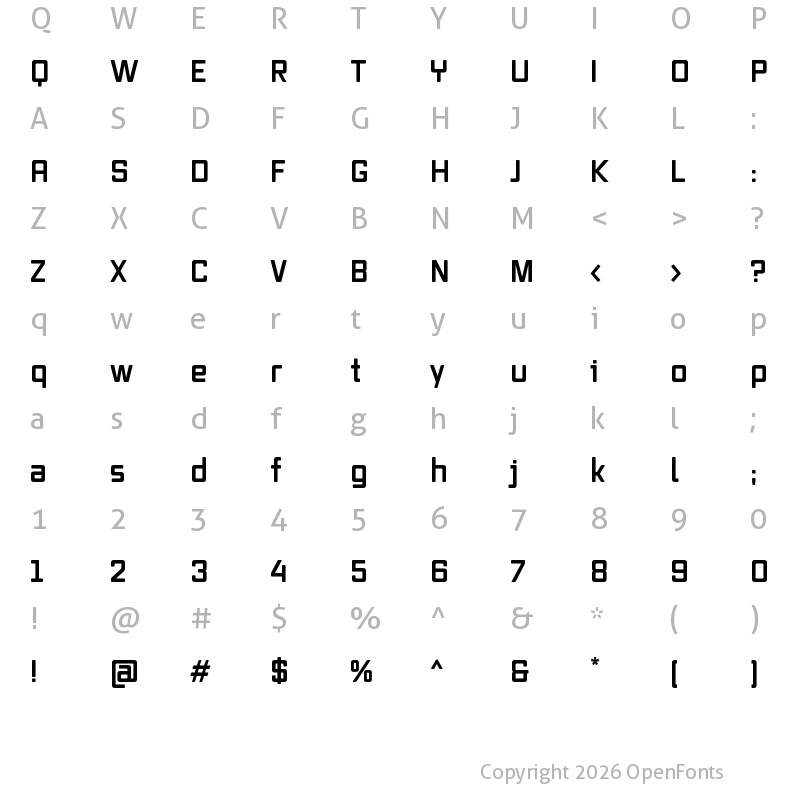 Character Map of VoxRoundW01-Bold Regular