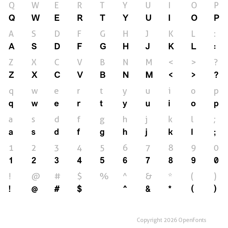 Character Map of Vremena Grotesk Medium