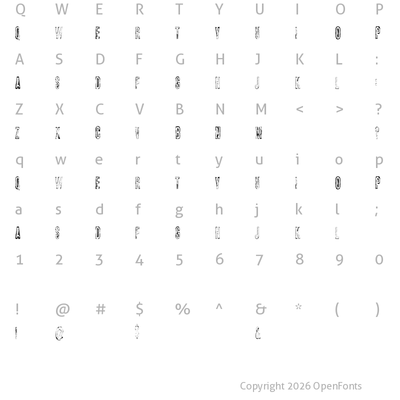 Character Map of vtks carrier Regular