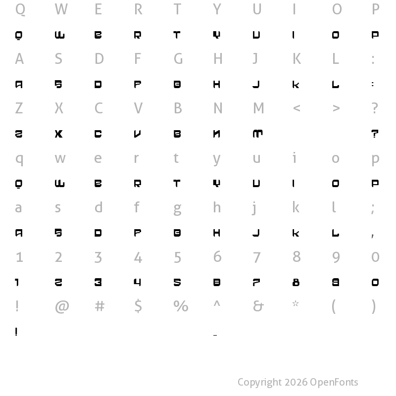 Character Map of vtks crazy time Regular