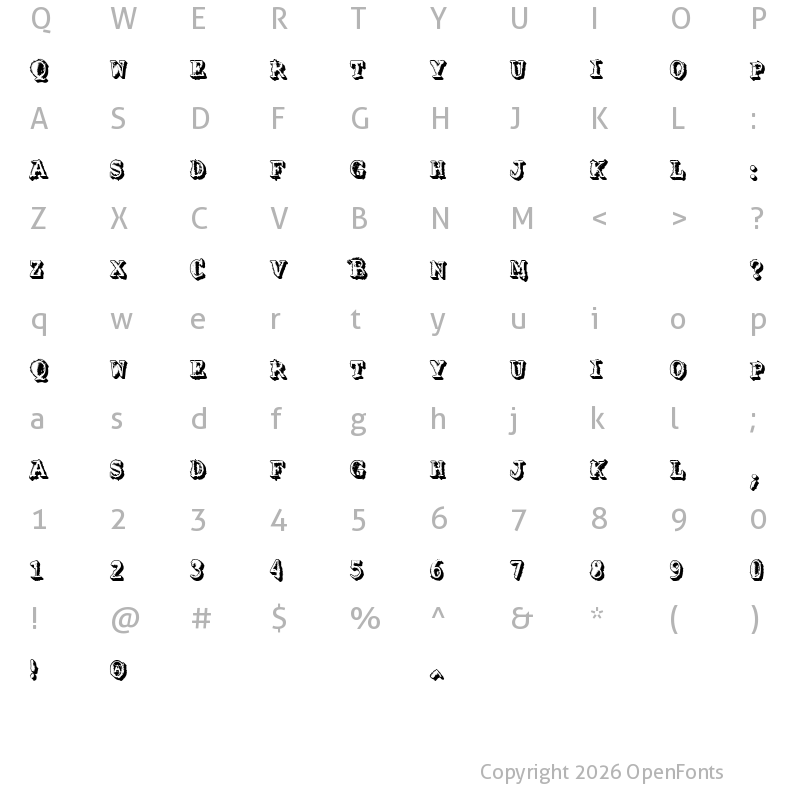Character Map of VTKS SOLU??O CRIATIVA DOIS Regular
