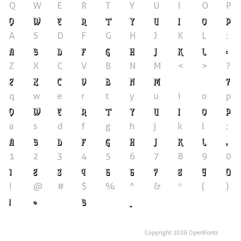 Character Map of vtks solution 3d Regular