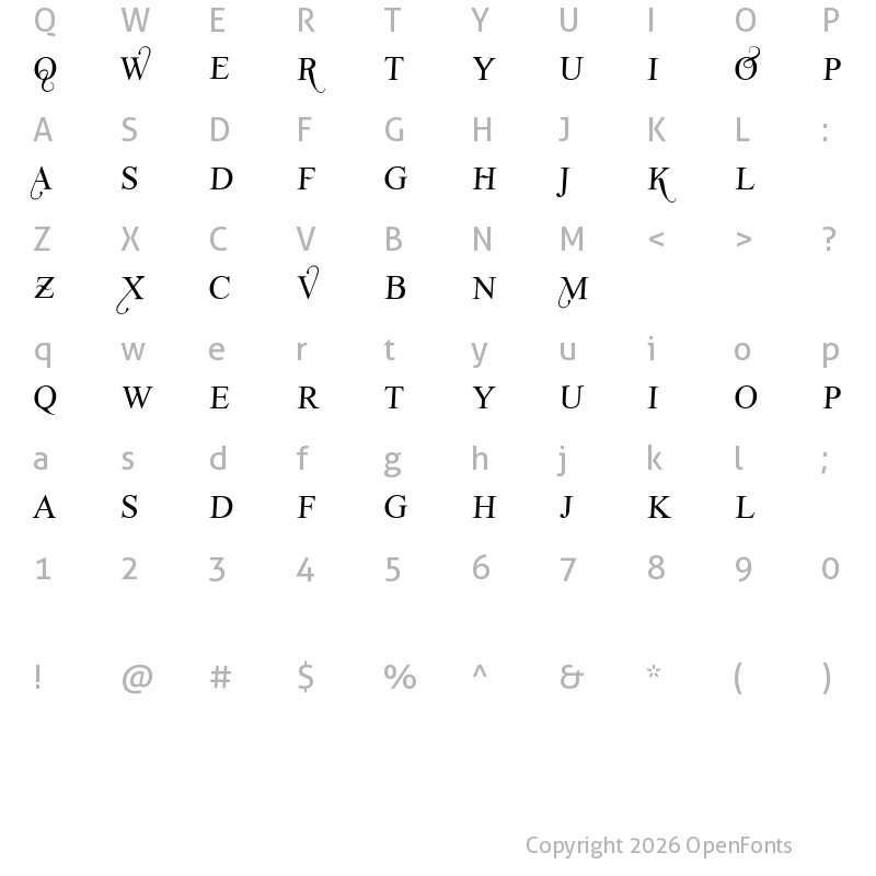 Character Map of Vtks Tatuage2 Regular