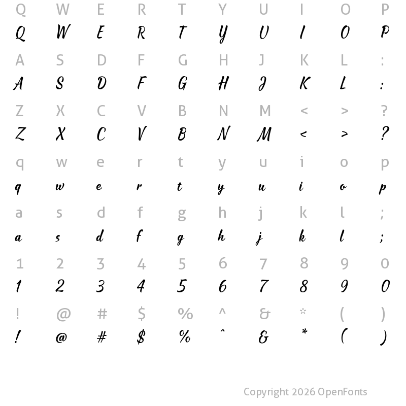 Character Map of waialua-bold bold