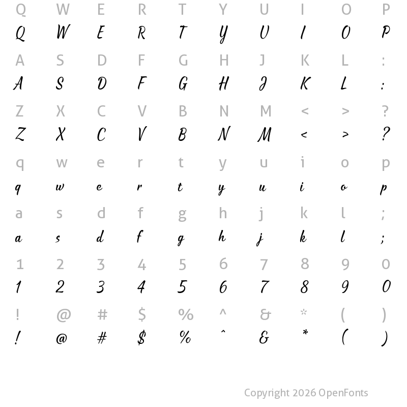 Character Map of waialua-medium medium