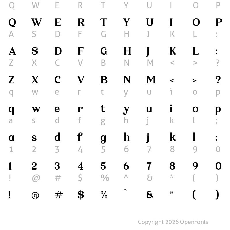 Character Map of Waildesh Regular