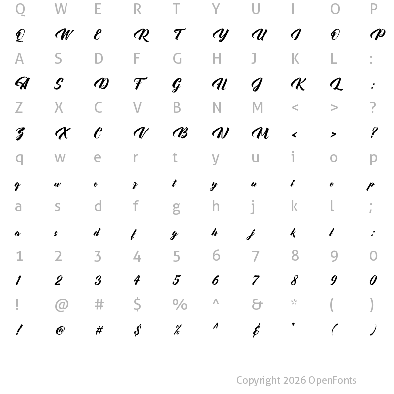Character Map of Wallington Regular