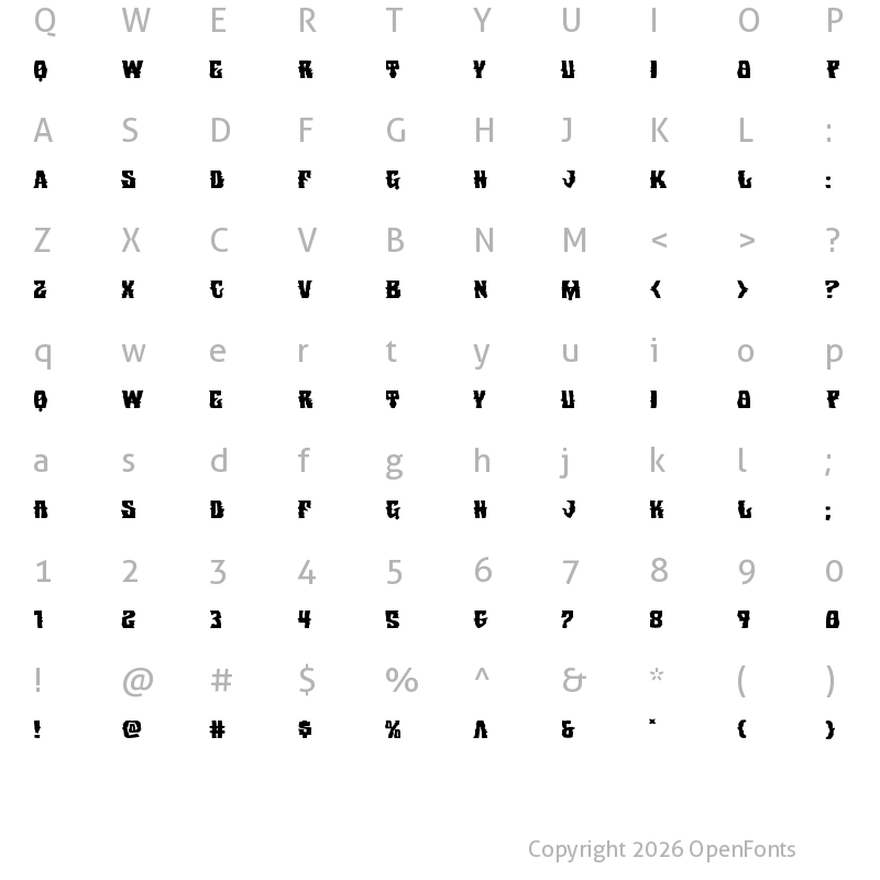 Character Map of Warlock's Ale Expanded Expanded
