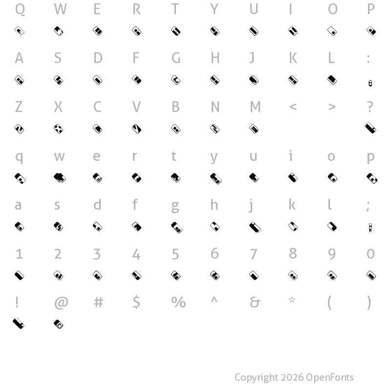 Character Map of Wdrop07 Regular