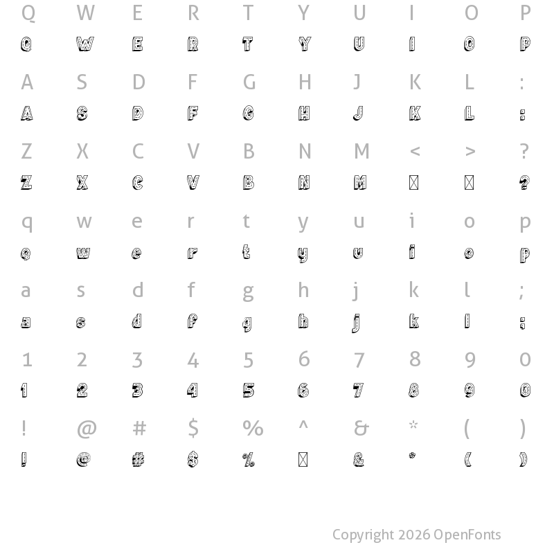 Character Map of WeAreDIMDAM Regular